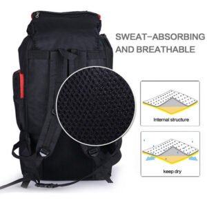 UK ONLY - 80L Extra Large Hiking Camping Backpack Rucksack Waterproof Travel Luggage Bag Black
