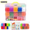 UK ONLY - 15000Pcs Kit Box   Rubber Loom Bands Children Mult-color Make Woven Bracelet