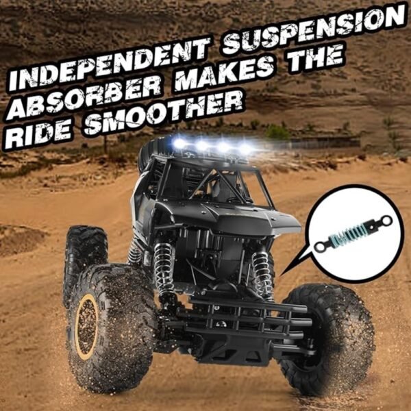 UK ONLY - 4DRC Rc Car Rock Crawler Rechargeable Off Road Truck 4WD , Metal Shell LED Headlights RC Remote Control Off Road Car Truck - Royal Mail
