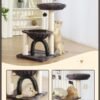POLAND ONLY - 27.8 inch Tall Cat Tree Tower For Indoor Cats  Multi-Level Cat Furniture With Sisal Scratching Posts, Plush Perches & Hanging Toys Large Durable Cat Tower, Perfect Gift For Cat Lovers