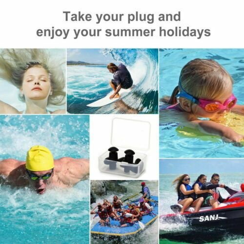 bda1ef1e-9f30-4da5-890d-29535de62fb9.jpg UK ONLY - 10 Pairs Soft Silicone Ear Plugs For Swimming Sleeping Anti Snore With Case UK