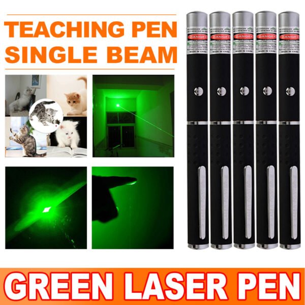 c1671258-2195-4bc1-866a-339133dd8451.jpg UK ONLY - 532nm Green Laser Pointer Pen Light Visible Single Beam AAA Lazer Torch 5PCS Mini Small Teaching Pen Light Pet Toys