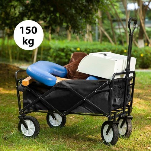UK ONLY SALE ( Less than 50%) - Garden Cart Foldable Pull Wagon Hand Cart Garden Transport Cart Collapsible Portable Folding Cart