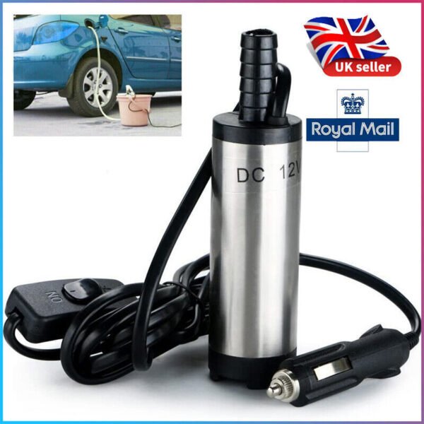 UK ONLY - Car DC 12V Submersible Water Oil Fuel Transfer Cigarette38mm