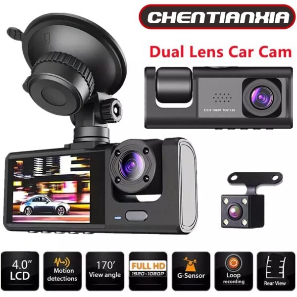 UK only PROMOTION (LESS THAN HALF PRICE) - 1080P Dual Lens Car Dash Cam Recorder G Sensor DVR Front And Rear Camera Video