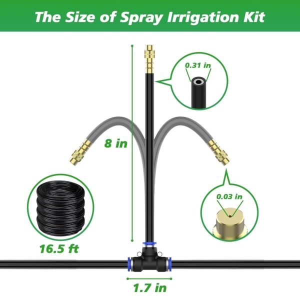 UK & USA SALE - 360 Adjustable Irrigation System Kit Garden Watering System Drip Irrigation Kit For Garden, Yard, Lawn, Greenhouse, Plants
