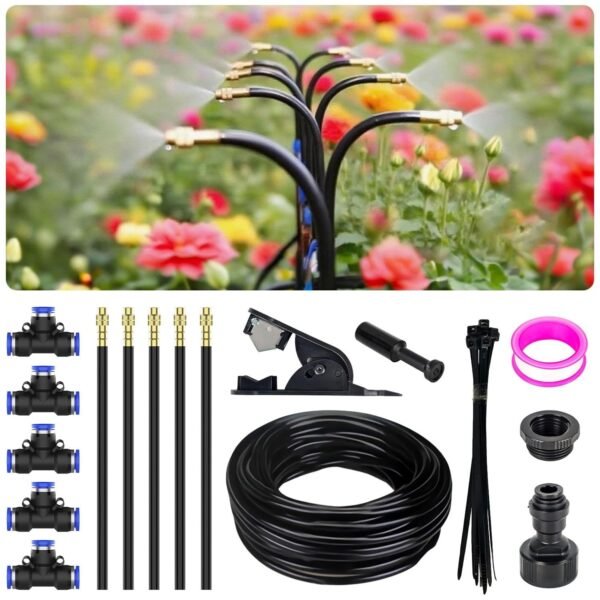 UK & USA SALE - 360 Adjustable Irrigation System Kit Garden Watering System Drip Irrigation Kit For Garden, Yard, Lawn, Greenhouse, Plants