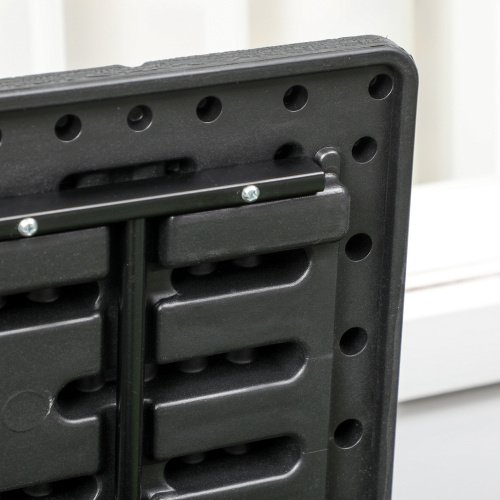 UK ONLY - Outsunny 336 Litre Garden Storage Box, Water-resistant Heavy Duty Double Wall Plastic Container, Extra Large Outdoor Garden Furniture Organizer, Deck Cushion Chest With Wheels And Handles, Black