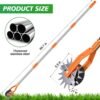 UK/US/Canada & Germany ONLY - Wheel Rotary Edger, Sidewalk Manual Lawn Edger, Stainless Steel Handle, Adjustable Height -66.7Inch