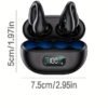 UK Sale Only - The New Ear-clip Wireless Headphones With Battery Level Display And Gaming Bass Are Suitable For Travel, Sports And School
