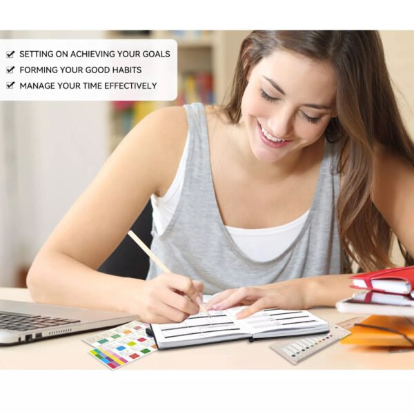 09de66ea-e48e-4a20-a6dd-e2fe774a8bd1.jpg UK Only Sale - Jubtic Planner Pro Non-Dated Weekly Monthly Agenda Planner - A5 Appointment Book