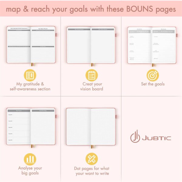 10d54b49-7b9c-47f2-ac15-95c874ff3fa0.jpg UK Only Sale - Jubtic Planner Pro Non-Dated Weekly Monthly Agenda Planner - A5 Appointment Book