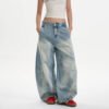 Washed Distressed Machete Jeans For Women