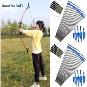 654debc4-05bb-4a7e-9b6b-de67f8a4d570.jpg UK ONLY - 30x Fiberglass Archery Arrows For Compound&Recurve Bow Target Shooting Practice