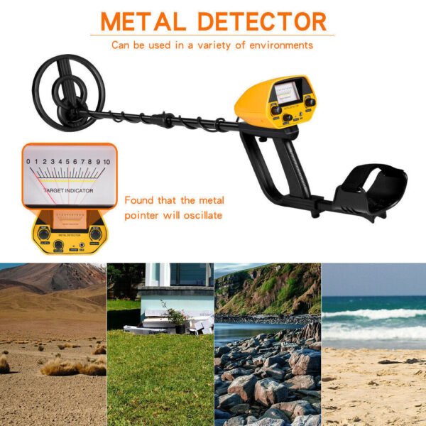 UK ONLY - Deep Underground Metal Detector Professional Hunt Treasure Gold Coins Waterproof