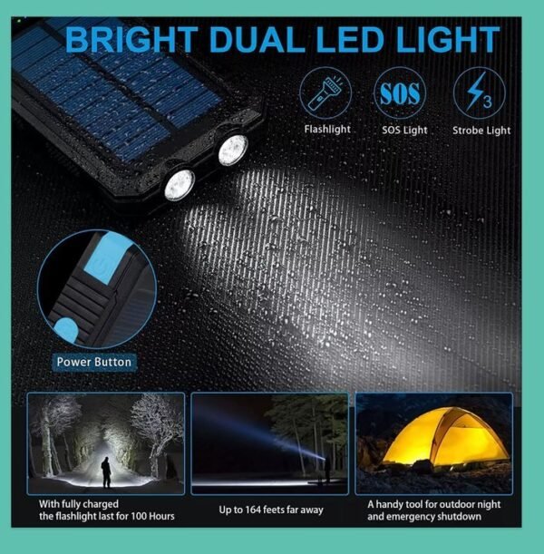 6bd521a0-a78a-4f8f-9ee4-ce63ef19baba.jpg Uk Sale Only - 1O000000mAh Solar Power Bank Waterproof 2USB LED Battery Charger For Cell Phone