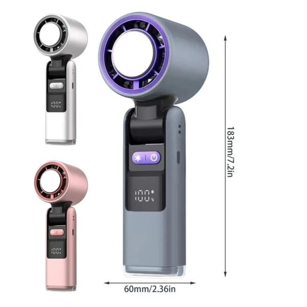 862bd0be-25bd-4bbc-b581-4d829b16032a.jpg UK ONLY - Violent Ice Cooling Fan Handheld Portable Fan Rechargeable Speed Ice Cooling Handheld Small Fan High Speed Folding Neck Type Fan