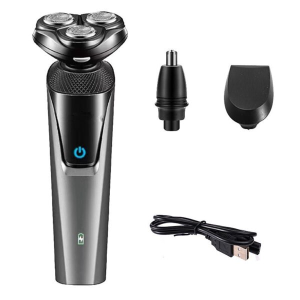 UK ONLY - Electric Shaver Mens Razor Rotary Waterproof Pop-Up Beard Trimmer Wet Dry Cordless Nose Hair Cutting Barber Shaving Machine