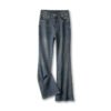 Fashion Cement Gray Jeans For Women - DDU Custom payment may apply & not Incl. in price