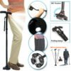 a86ca46f-c3c7-407e-93fa-d9ca80387230.jpg UK ONLY - Folding LED Walking Stick Cane With Flashlight For Senior Aluminium Travel Hiking Cane Trekking Pole Crutch Handle Strap 5 Gears