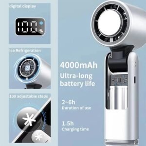 b457326d-1a24-4fe6-8302-537b78b39936.jpg UK ONLY - Violent Ice Cooling Fan Handheld Portable Fan Rechargeable Speed Ice Cooling Handheld Small Fan High Speed Folding Neck Type Fan