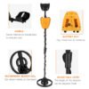 UK ONLY - Deep Underground Metal Detector Professional Hunt Treasure Gold Coins Waterproof