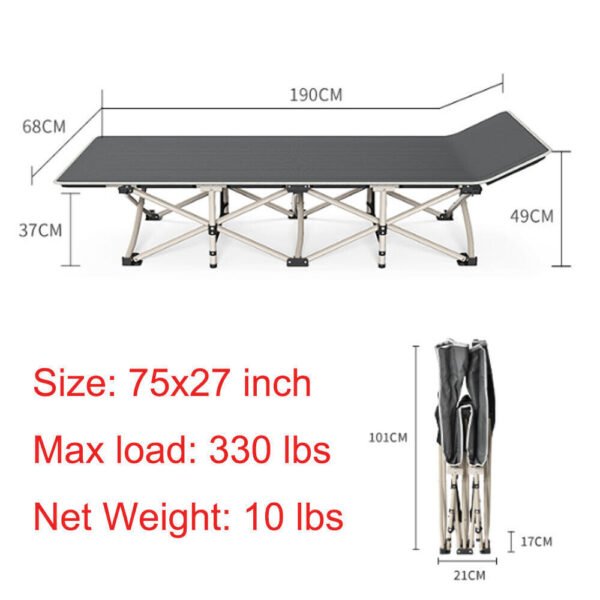fb0f8ea3-08e9-40ff-a5a5-357bb02b879d.jpg UK ONLY - Heavy Duty Single Folding Bed Camping Travel Guest Lightweight