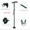 fee10779-dd00-4633-ad16-56bbbf851629.jpg UK ONLY - Folding LED Walking Stick Cane With Flashlight For Senior Aluminium Travel Hiking Cane Trekking Pole Crutch Handle Strap 5 Gears