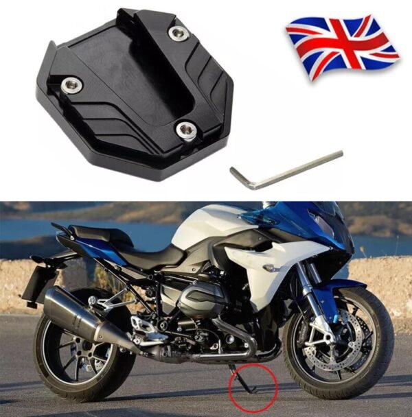 Motorcycle Scooter CNC Side Stand Enlarge Foot Plate Kickstand Extension Pad 1PC