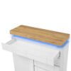 UK Only - Chest Of Drawers,High-gloss Sideboard Cabinet With 2 Doors And 3 Drawers,Storage With RGB LED App-controlled,Multi-purpose Cabinet For Living Room And Bedroom, 115 X 110 X 39 Cm, White